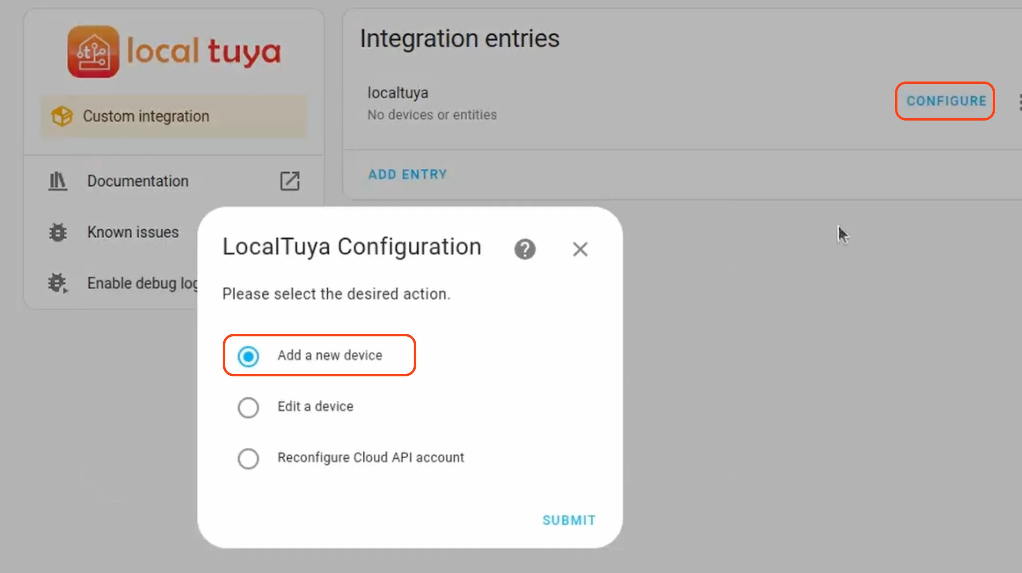 Integration with Tuya - Home Automation