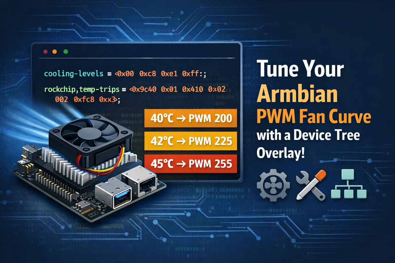 How to Tune CPU FAN Speed With PWM on Armbian (cooling-levels based on Temperature)